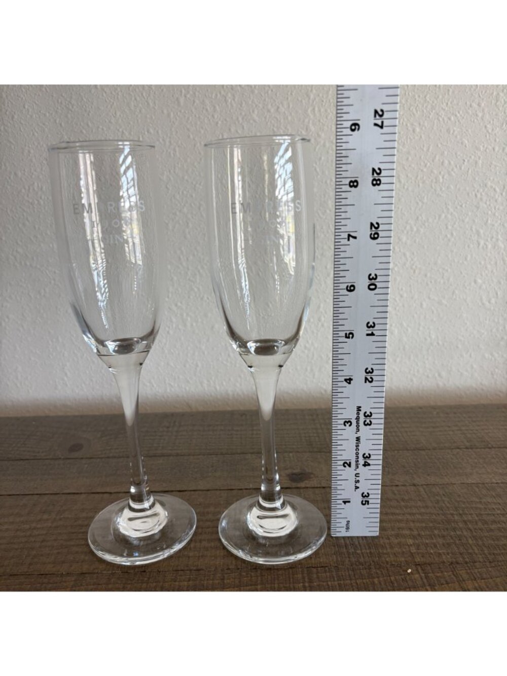 Empress 1908 Gin Champagne Flute Glass Set of 2 Glasses Promotional - Picture 5 of 7